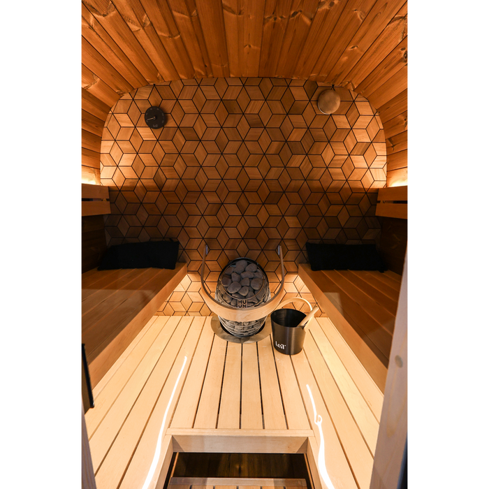 Leil® Black Cube Premium Outdoor Sauna Kit