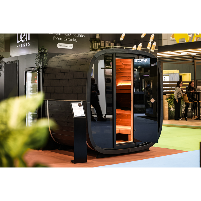 Leil® Black Cube Premium Outdoor Sauna Kit