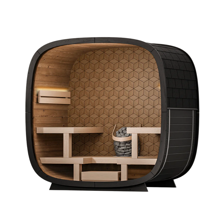 Leil® Black Cube Premium Outdoor Sauna Kit