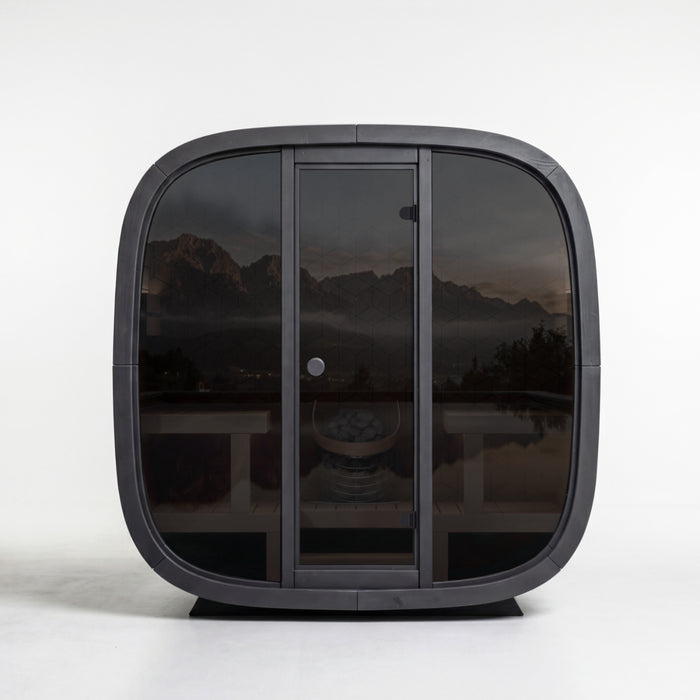 Leil® Black Cube Premium Outdoor Sauna Kit
