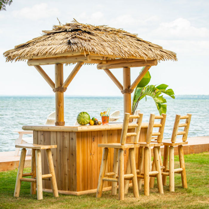 Leisurecraft Tropical Paradise Tiki Bar Synthetic Thatch Roof | CT4896N