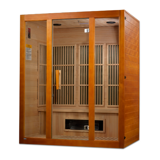 Maxxus Alpine Dual Tech 3-Person Corner Low EMF Far Infrared Sauna | MX-J306-02S