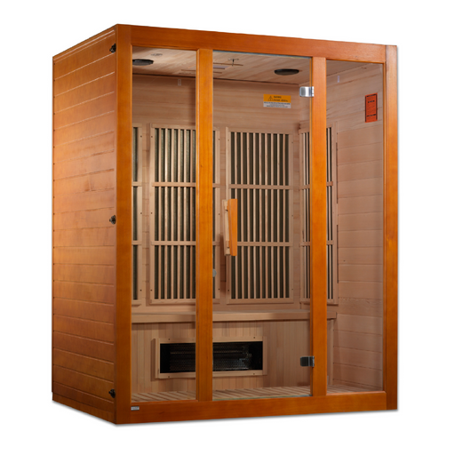 Maxxus Alpine Dual Tech 3-Person Corner Low EMF Far Infrared Sauna | MX-J306-02S