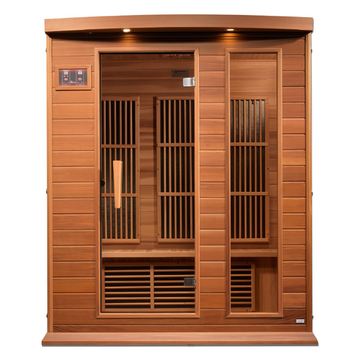 Maxxus Red Cedar 3-Person Near Zero EMF FAR Infrared Sauna 1