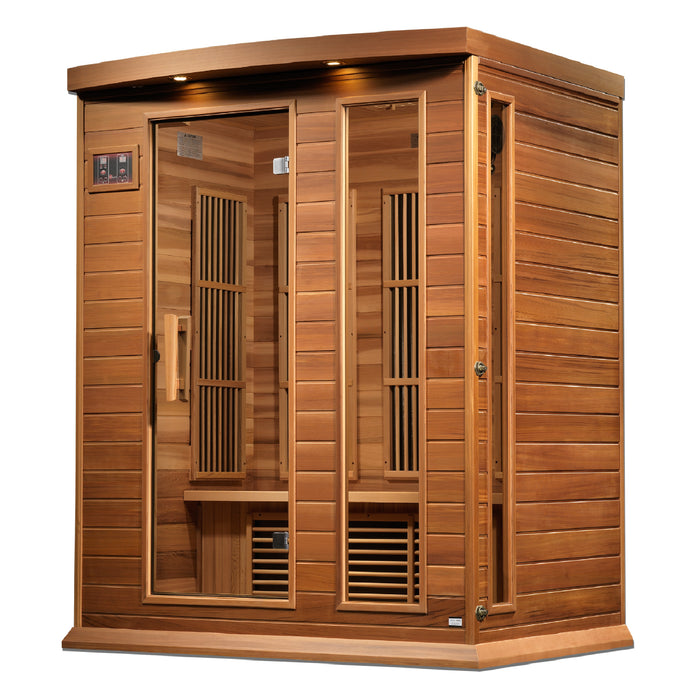 Maxxus Red Cedar 3-Person Near Zero EMF FAR Infrared Sauna 5