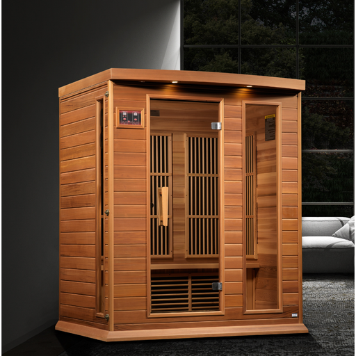 Maxxus Red Cedar 3-Person Near Zero EMF FAR Infrared Sauna 2