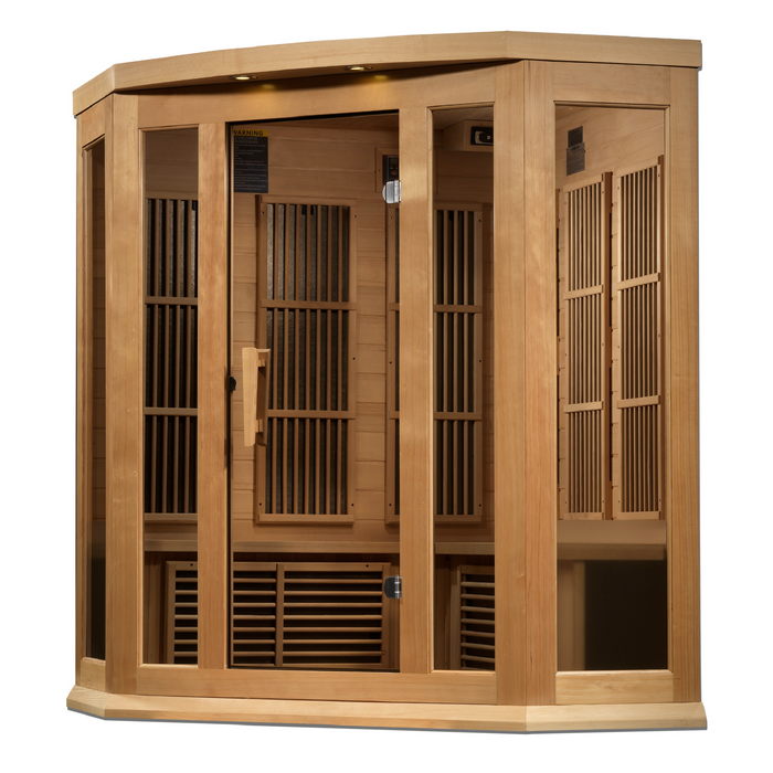 Maxxus 3-Person Corner Near Zero EMF FAR Infrared Sauna 4