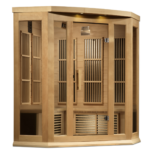 Maxxus 3-Person Corner Near Zero EMF Far Infrared Sauna | MX-K356-01-ZF HEM