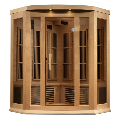 Maxxus 3-Person Corner Near Zero EMF FAR Infrared Sauna 1