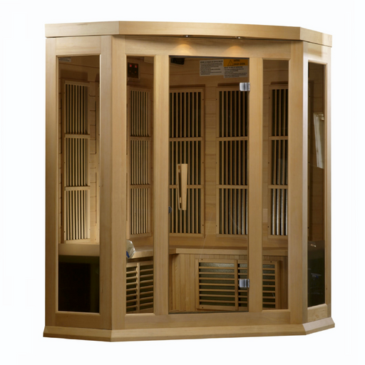 Maxxus 3-Person Corner Low EMF Far Infrared Sauna | MX-K356-01
