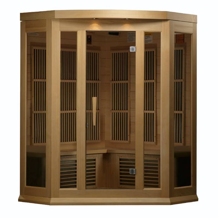 Maxxus 3-Person Corner Low EMF FAR Infrared Sauna 1