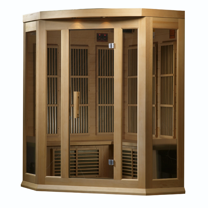 Maxxus 3-Person Corner Low EMF FAR Infrared Sauna 5