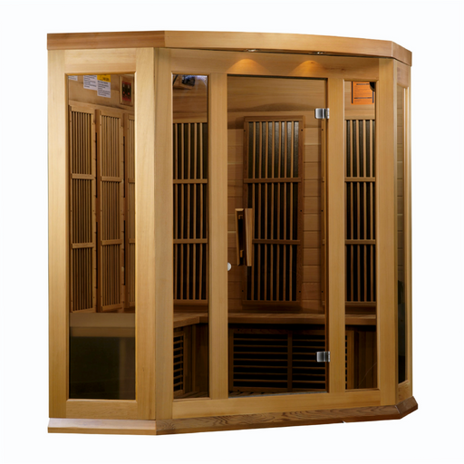 Maxxus Red Cedar 3-Person Corner Low EMF Far Infrared Sauna | MX-K356-01 CED