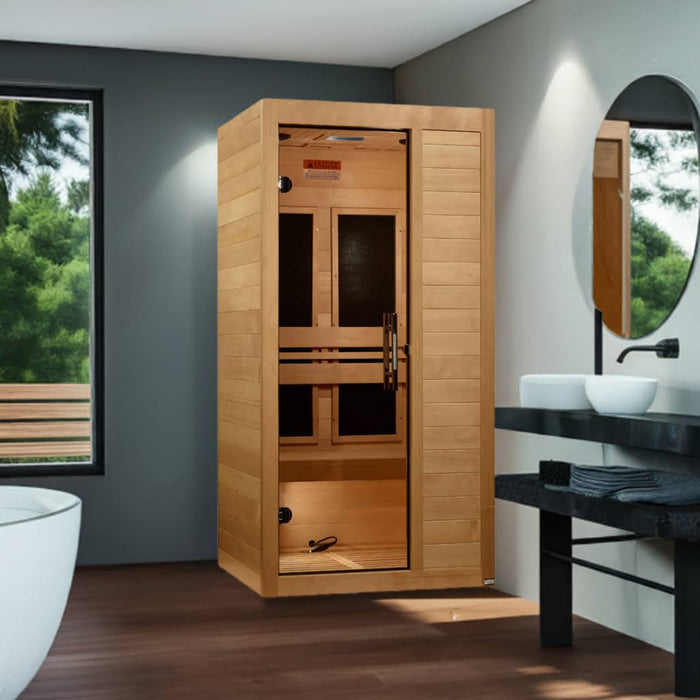 Maxxus S-Line 1-Person Ultra Low EMF Far Infrared Sauna | MX-S106-01 -ULEMF