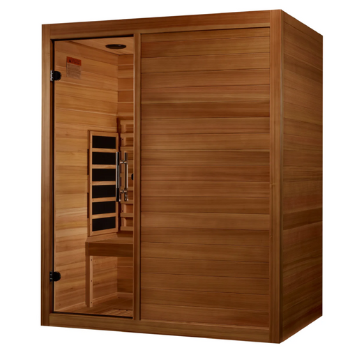Maxxus S-Line 3-Person Full Spectrum Infrared Sauna | MX-S306-01-FS-PC