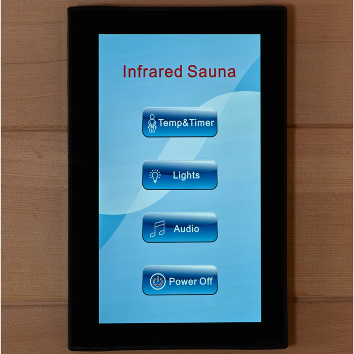 Control Panel of Maxxus Red Cedar 3-Person Corner Low EMF Far Infrared Sauna | MX-K356-01 CED