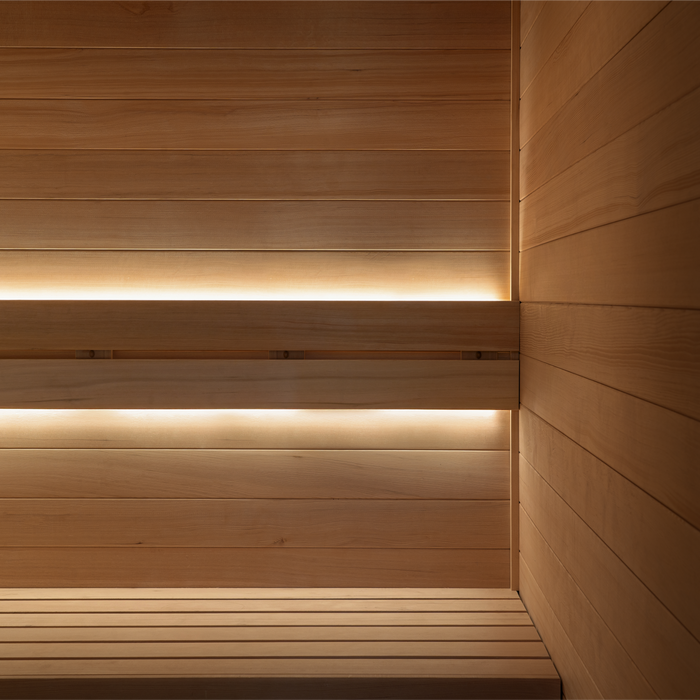 ProSaunas 1-Zone Dimmable White LED Sauna Light Strip Kit — Wi-Fi + Wireless Control, Waterproof