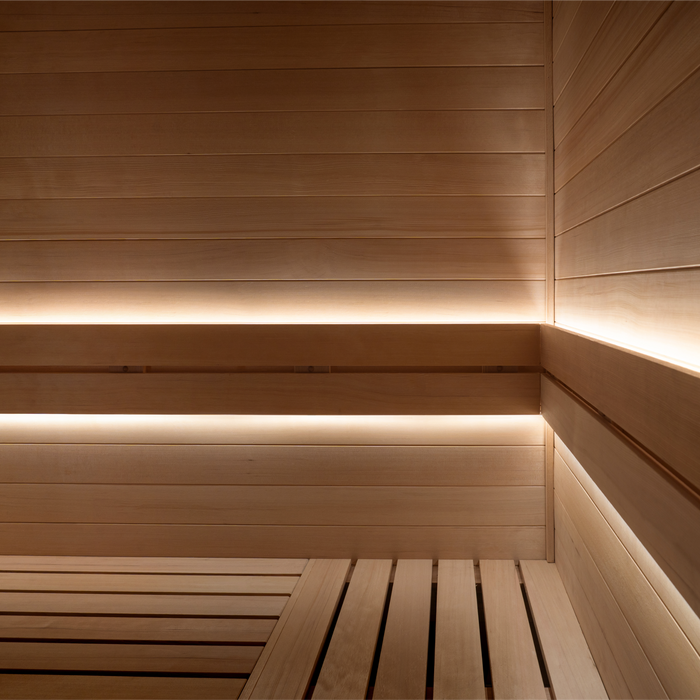 ProSaunas 1-Zone Dimmable White LED Sauna Light Strip Kit — Wi-Fi + Wireless Control, Waterproof