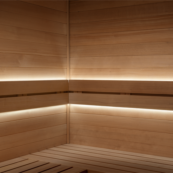 ProSaunas 1-Zone Dimmable White LED Sauna Light Strip Kit — Wi-Fi + Wireless Control, Waterproof