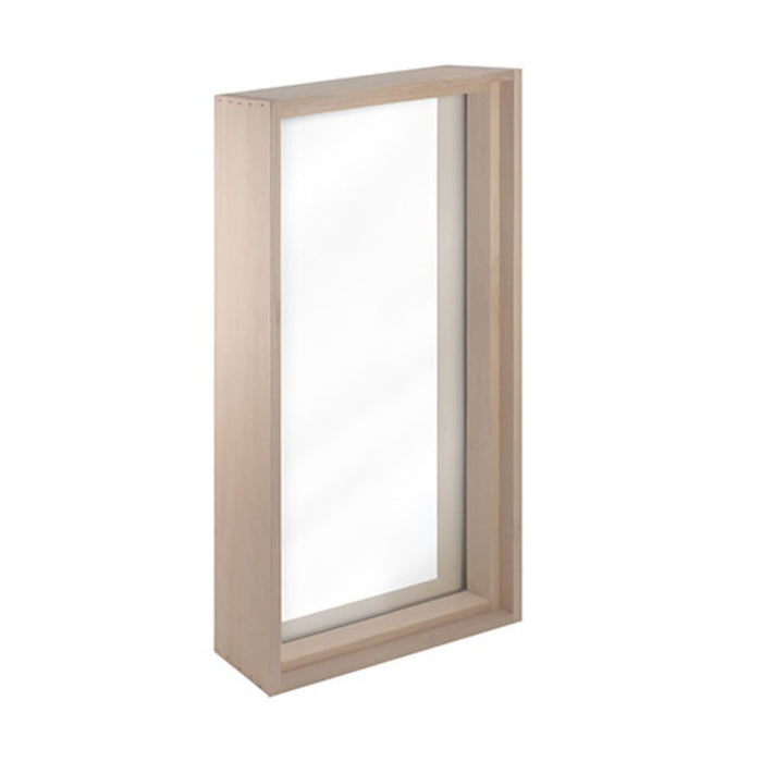 ProSaunas Hemlock Framed Sauna Window — 16" x 30" Dual Pane Tempered Glass