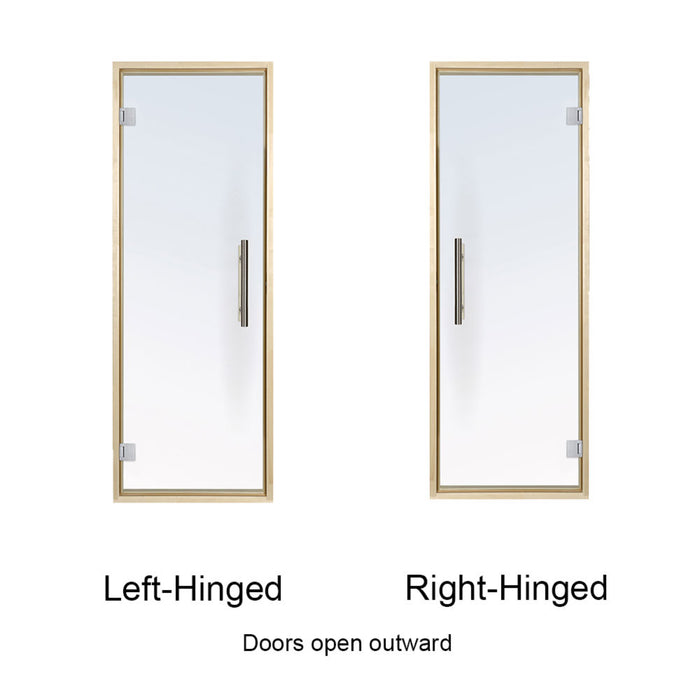ProSaunas Aspen Prehung Sauna Door — 24" × 73" Tinted Tempered Glass