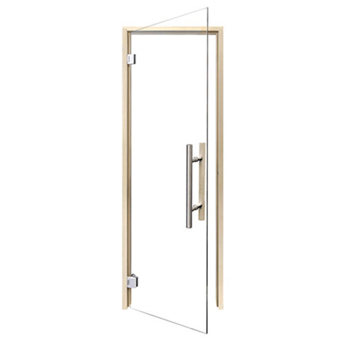 ProSaunas Aspen Prehung Sauna Door — 24" × 81" Clear Tempered Glass