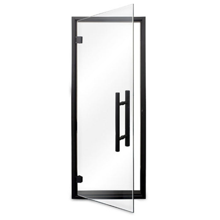 ProSaunas Black Alder Prehung Sauna Door — 24" × 73" Clear Tempered Glass