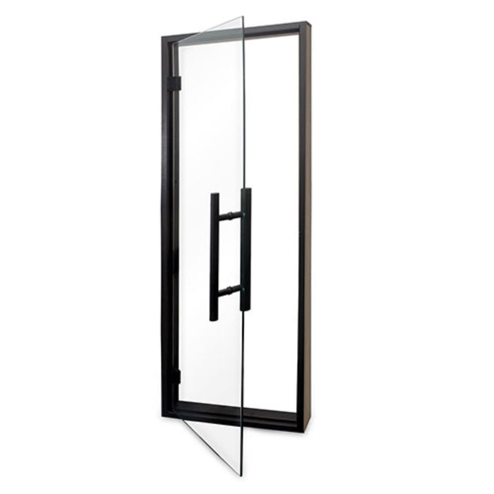 ProSaunas Black Alder Prehung Sauna Door — 24" × 73" Clear Tempered Glass