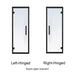 ProSaunas Black Alder Prehung Sauna Door — 24" x 73" Tinted Tempered Glass