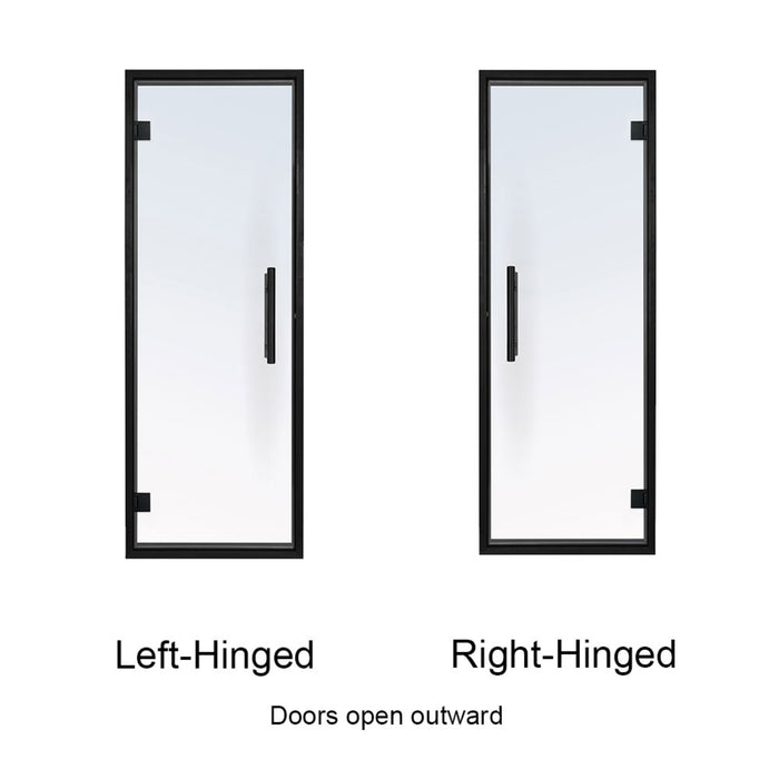 ProSaunas Black Alder Prehung Sauna Door — 24" × 73" Clear Tempered Glass