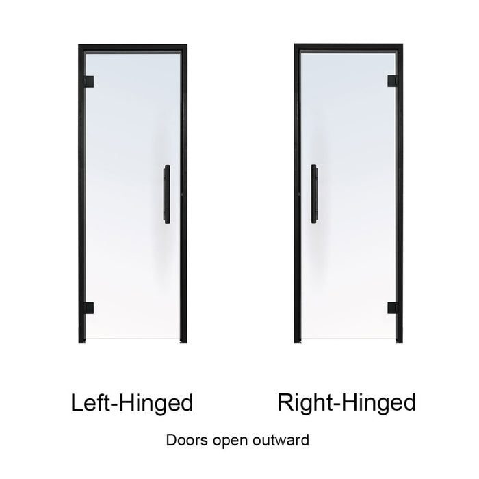 ProSaunas Black Alder Prehung Sauna Door — 24" × 81" Clear Tempered Glass