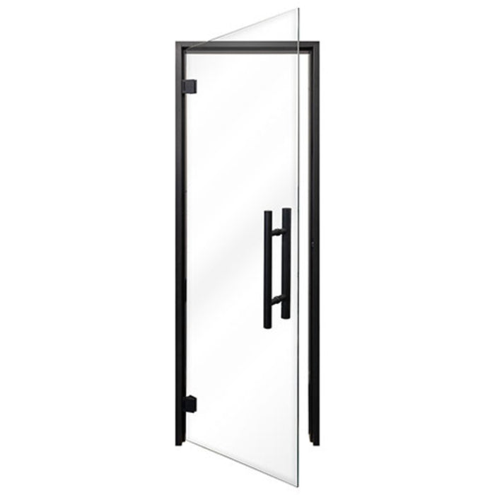 ProSaunas Black Alder Prehung Sauna Door — 24" × 81" Clear Tempered Glass