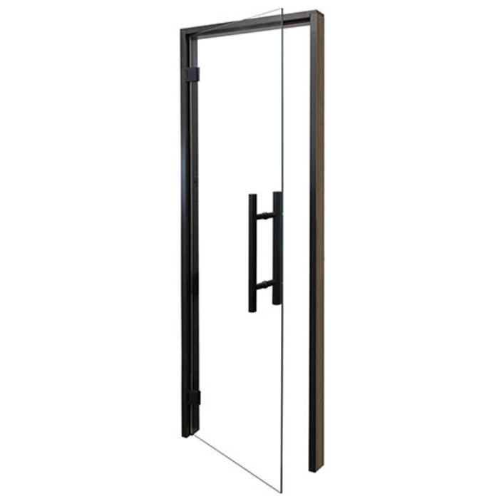 ProSaunas Black Alder Prehung Sauna Door — 24" × 81" Clear Tempered Glass