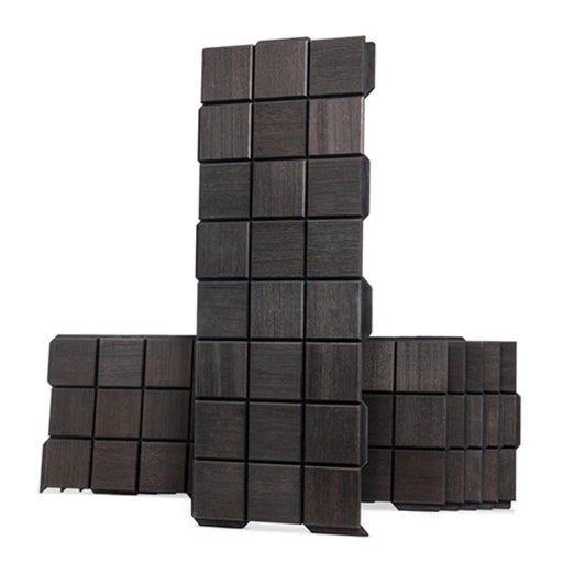 ProSaunas Cubist Black Sauna Wood Panels, Black Abachi