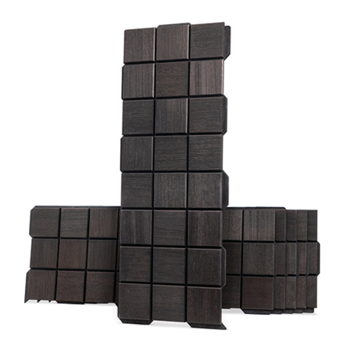 ProSaunas Cubist Black Sauna Wood Panels, Black Abachi