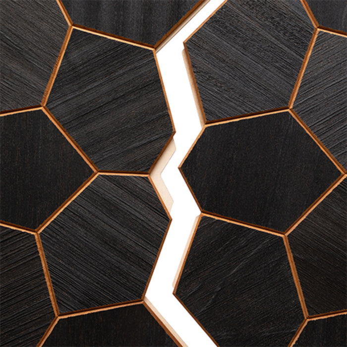 ProSaunas Modern Black Sauna Wood Panels, Black Thermo-Abachi