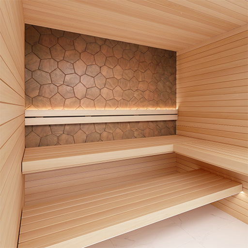 ProSaunas Modern Thermo Sauna Wood Panels, Thermo-Abachi