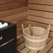 ProSaunas XL 12-Liter Wood Sauna Bucket with Oiled Birch Ladle Set