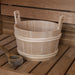 ProSaunas XL 12-Liter Wood Sauna Bucket with Oiled Birch Ladle Set