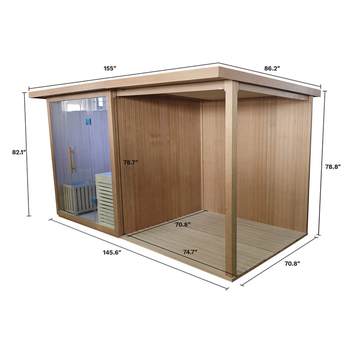 Revive 4-Person Traditional Sauna Deck Extension