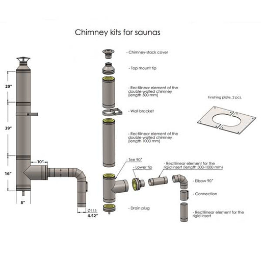 Leisurecraft Chimney Set WITH ELBOW for Out the Side 1