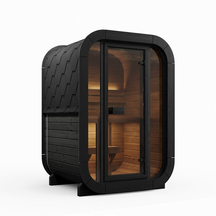SaunaLife Model CL3GB Cube Luxury Series 2-Person Traditional Outdoor Sauna
