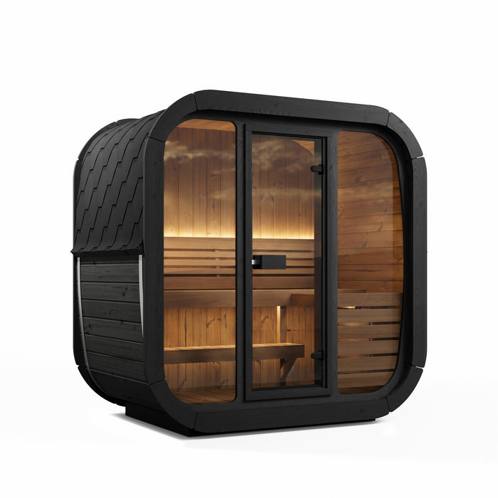 SaunaLife Model CL4GB Cube Luxury Series 3-Person Traditional Outdoor Sauna