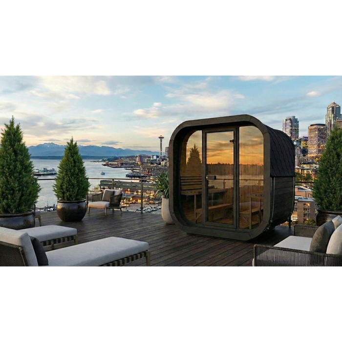 SaunaLife Model CL7GB Cube Luxury Series 6-Person Traditional Outdoor Sauna