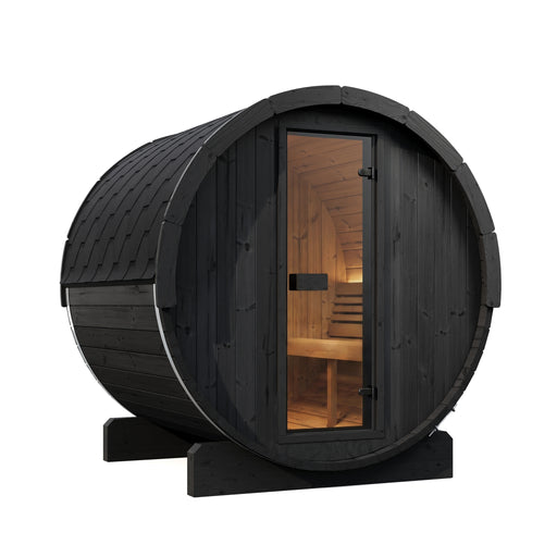 SaunaLife Model E7B Ergo-Series 4-Person Traditional Outdoor Barrel Sauna