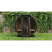 SaunaLife Model E7GB Ergo-Series 4-Person Traditional Outdoor Barrel Sauna with Full-Glass Front