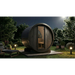SaunaLife Model E7WB Ergo-Series 4-Person Traditional Outdoor Barrel Sauna with Rear Window