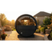 SaunaLife Model E7WB Ergo-Series 4-Person Traditional Outdoor Barrel Sauna with Rear Window