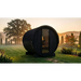 SaunaLife Model E8B Ergo-Series 6-Person Traditional Outdoor Barrel Sauna