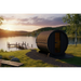 SaunaLife Model E8B Ergo-Series 6-Person Traditional Outdoor Barrel Sauna